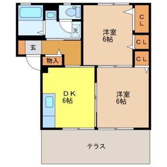 間取図 長崎バス/溝川 1階 築21年