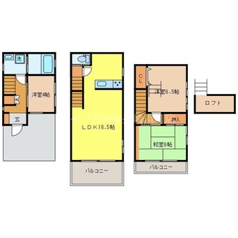 間取図 長崎市電３系統<長崎電気軌道>/新大工町駅 徒歩4分 3階 築19年