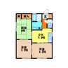リバティヒルズD棟 3Kの間取り