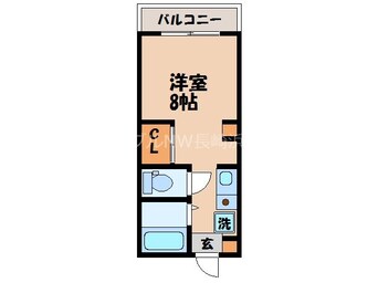 間取図 長崎市電１系統<長崎電気軌道>/浦上車庫駅 徒歩6分 1階 築35年