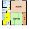 中小島２丁目アパート 2Kの間取り