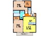 フラワーヒルズ 2LDKの間取り