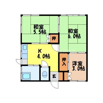 間取図 長崎本線/高田駅 徒歩43分 1階 築51年