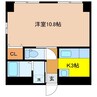 Rコート長崎 1Kの間取り