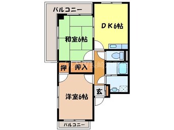 間取図 テラス明