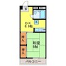 リバーサイドコーポF 1DKの間取り