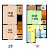 長崎本線/道ノ尾駅 徒歩29分 2階 築51年 3Kの間取り