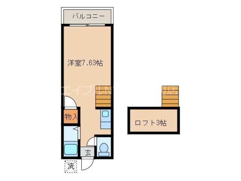 間取図 ロイヤルソシオ立岩