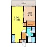 メゾンセフィラ 1LDKの間取り