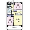 桜雲閣 2LDKの間取り