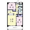 桜雲閣 2LDKの間取り