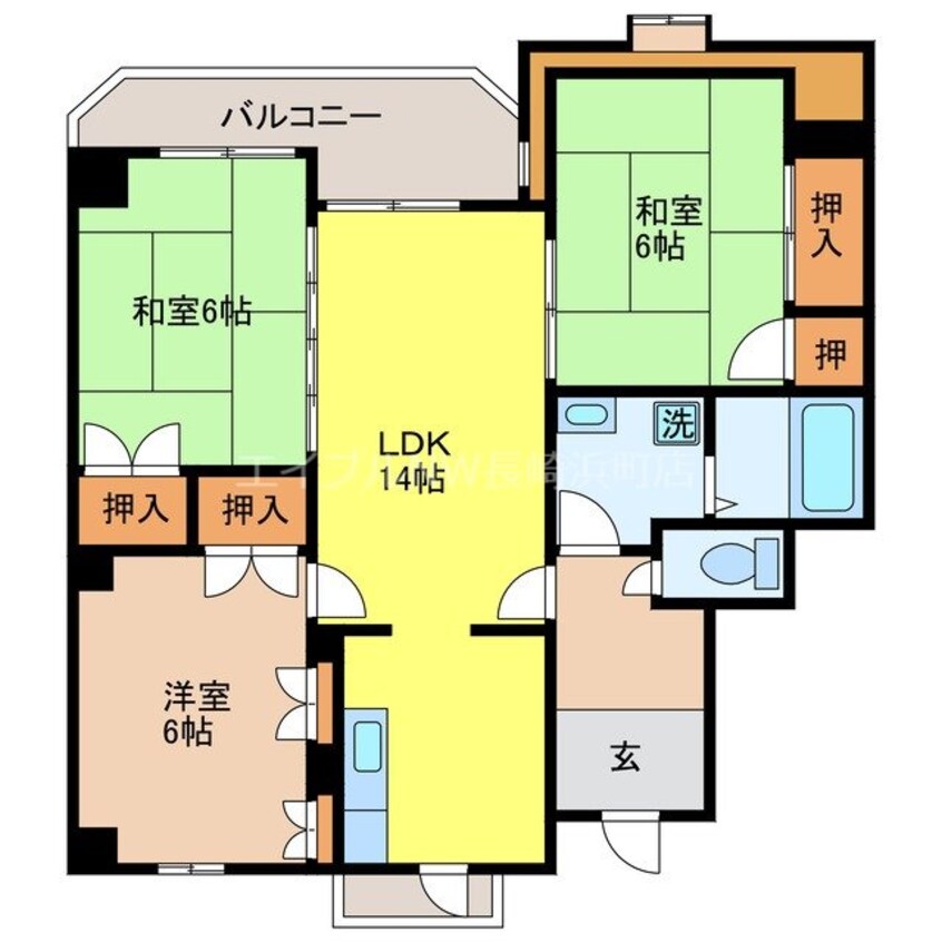 間取図 エスポワールコートカヤノ