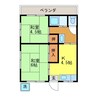 永川アパート 1号館 2Kの間取り