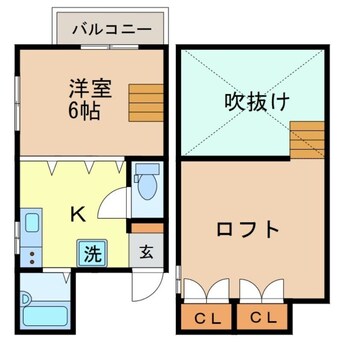 間取図 長崎市電１系統<長崎電気軌道>/原爆資料館駅 徒歩9分 2階 築23年