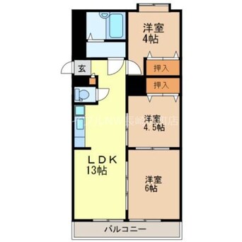 間取図 長崎堀川アパートＢ