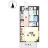 クロスハート 1Kの間取り