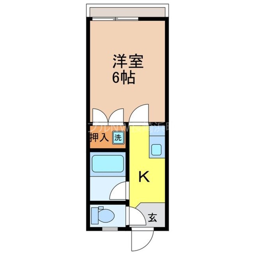 間取図 長崎市電３系統<長崎電気軌道>/諏訪神社駅 徒歩14分 1階 築36年