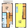 サンシティ滑石 1LDKの間取り
