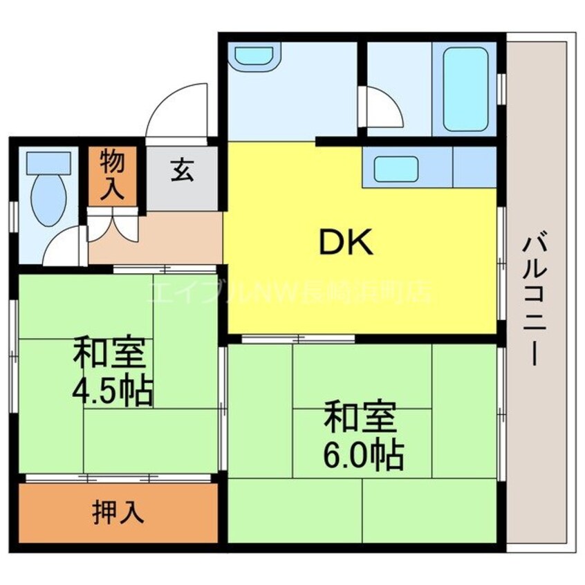 間取図 ビレッジハウス福田本町２号棟