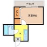 ベルメゾン（梅香崎） 1Kの間取り