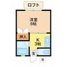 サンヒル立山 1Kの間取り