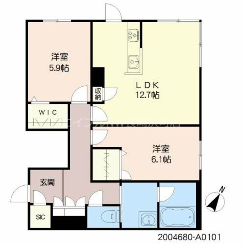 間取図 シャーメゾンオルテンシア