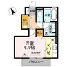 カーサデラルスＡ棟 1Kの間取り