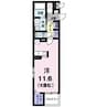ラルジュ イズミ 1Rの間取り