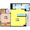 ビレッジハウス琴海２ 1LDKの間取り