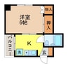 長崎市電１系統<長崎電気軌道>/昭和町通駅 徒歩4分 4階 築43年 1Kの間取り