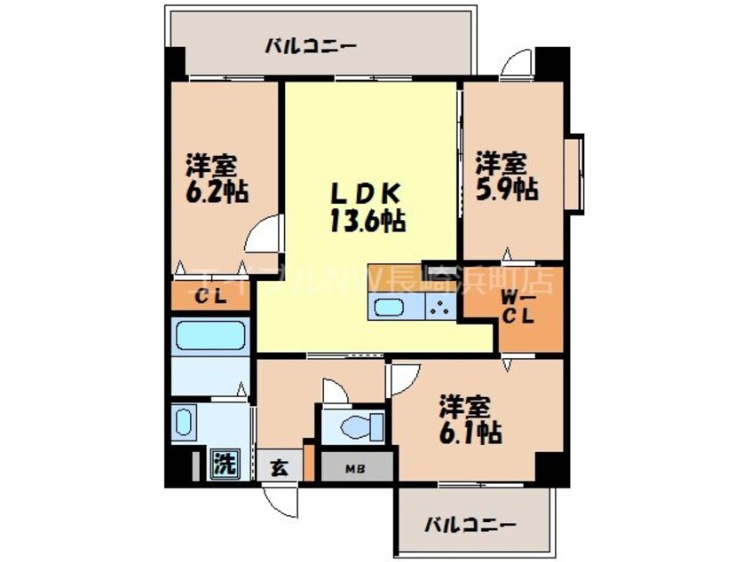 間取図 メルヴェーユ・F