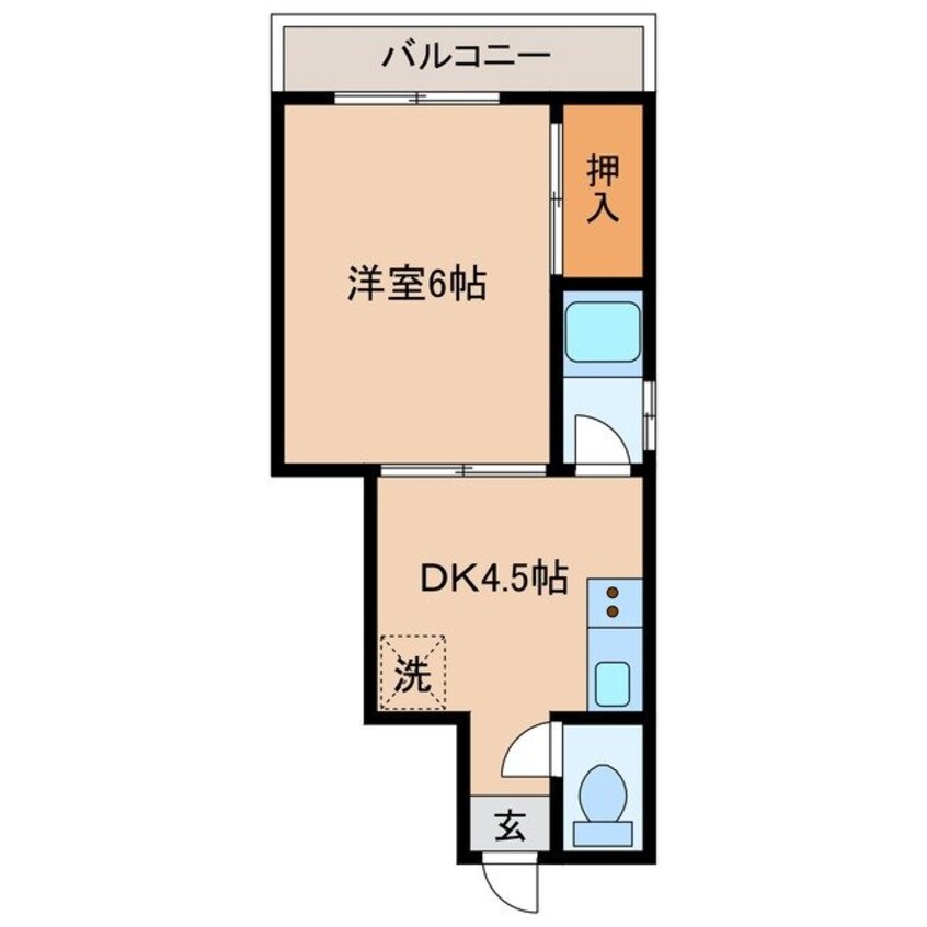 間取図 長崎本線/西浦上駅 徒歩26分 2階 築36年