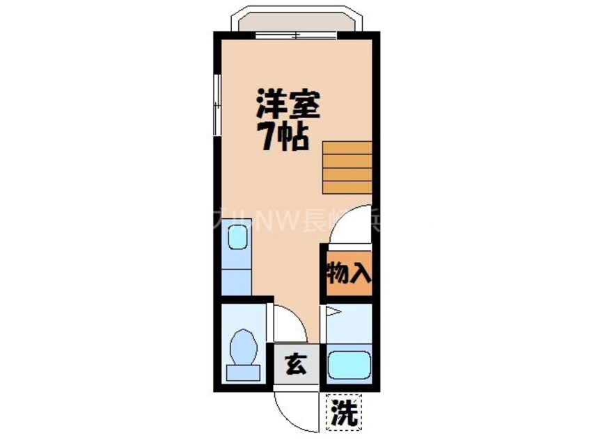 間取図 長崎本線/道ノ尾駅 徒歩13分 1階 築19年