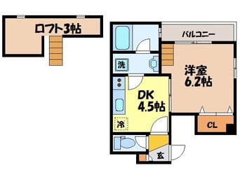 間取図 長崎市電１系統<長崎電気軌道>/大橋駅 徒歩8分 3階 築23年