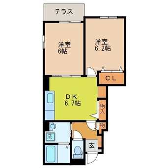 間取図 アメニティー鹿尾Ⅱ