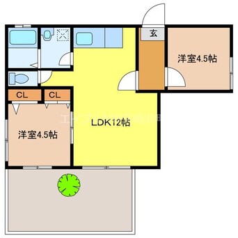 間取図 テラスハウス白木町