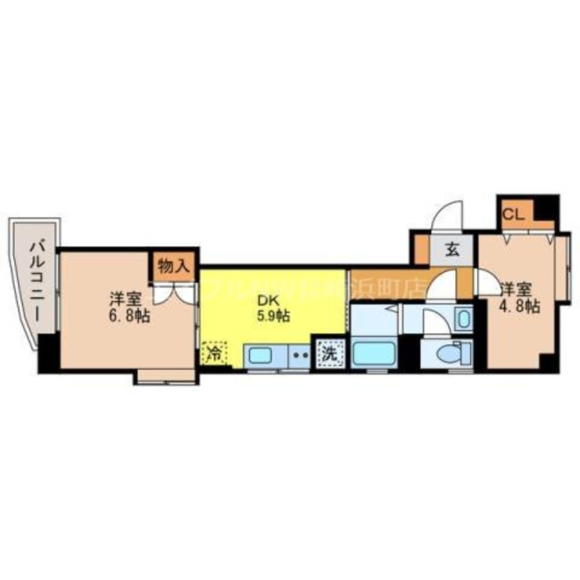 間取図 タウンコート中町