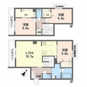 間取図 長崎市電１系統<長崎電気軌道>/岩屋橋駅 徒歩11分 2階 建築中