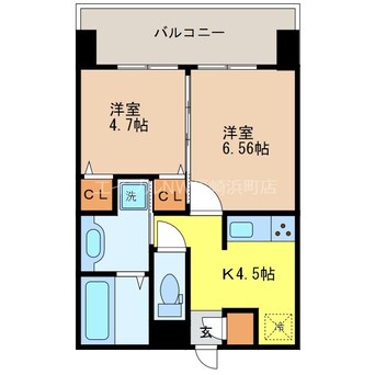 間取図 フェリーチェ梅香崎