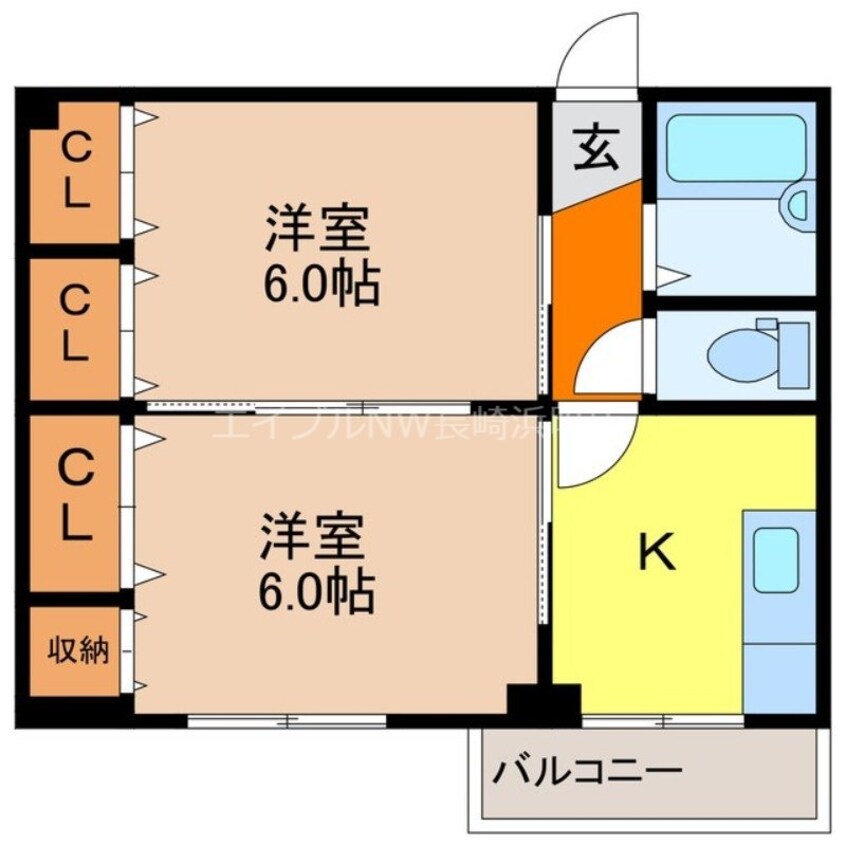 間取図 大園堀川アパートA棟