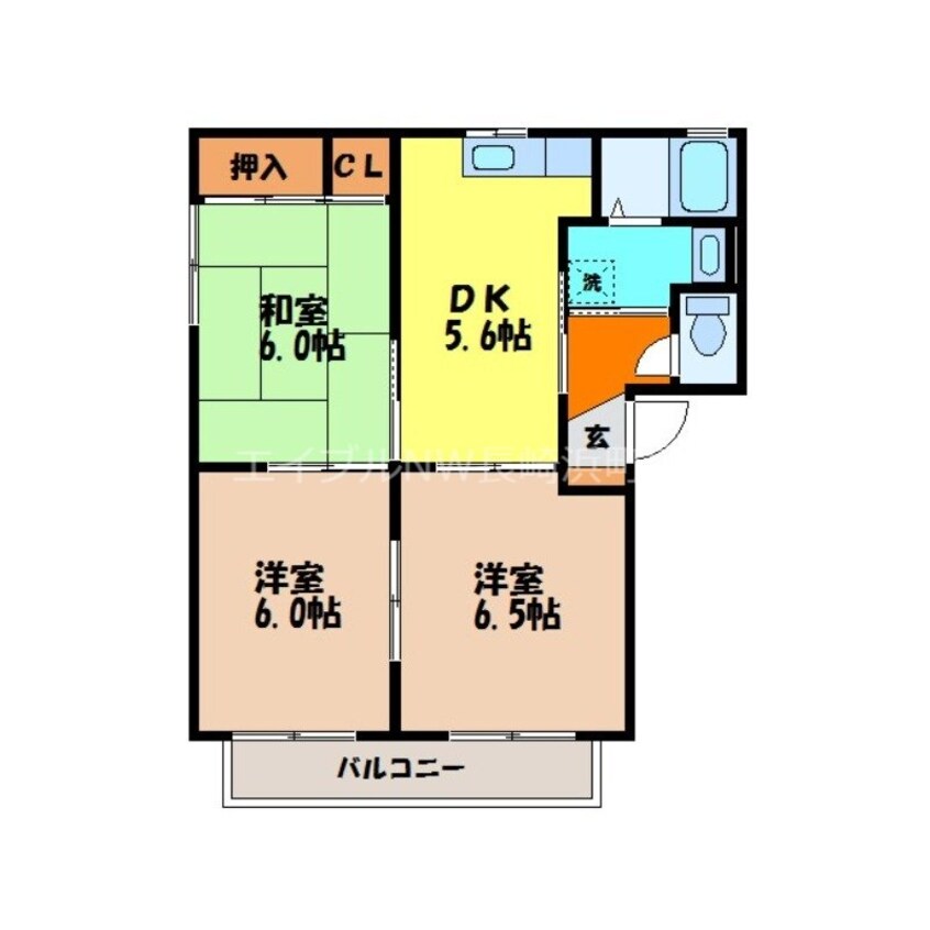 間取図 ラフォーレ・クルリA棟