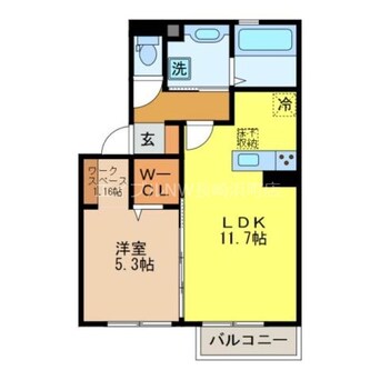 間取図 D-room由季