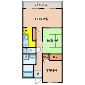 間取図 長崎市電１系統<長崎電気軌道>/赤迫駅 徒歩15分 8階 築30年