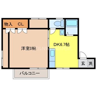 間取図 長崎本線/現川駅 徒歩77分 1階 築47年