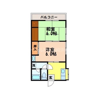 間取図 長崎本線/道ノ尾駅 徒歩29分 2階 築42年