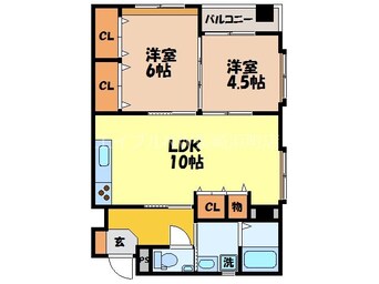 間取図 長崎市電１系統<長崎電気軌道>/平和公園駅 徒歩11分 8階 築19年