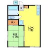岡村アパート 1LDKの間取り