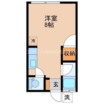 間取図 長崎市電１系統<長崎電気軌道>/住吉駅 徒歩13分 2階 築33年