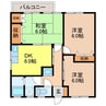 長崎本線/道ノ尾駅 バス:9分:停歩9分 2階 築26年 3DKの間取り