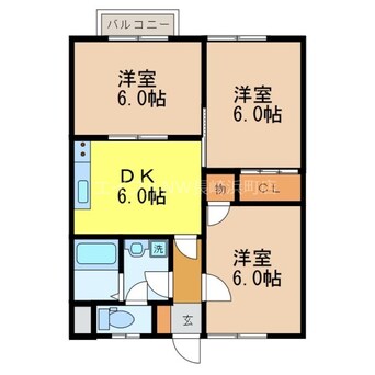 間取図 長崎本線/高田駅 車移動　28分15km 1階 築34年